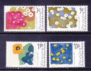 Liechtenstein 1083-86 MNH 1996 Various Paintings of Flowers Full set of 4