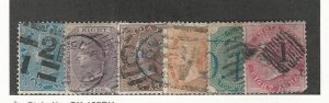 India, Postage Stamp, #20-25 Used, 1865-67