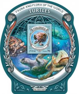 MALDIVES 2016 SHEET TURTLES MARINE LIFE mld16308b