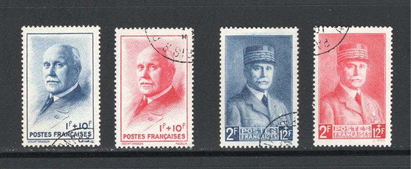 France #B149-B152  VF, Used, Marshal Henri, Philippe Petain,CV $11.00 ...2011743