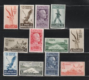 Italian East Africa 1-9, 12-14 MH Various