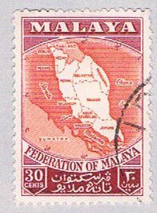 Malaya Federation 83 Used Map of federation (BP22919)