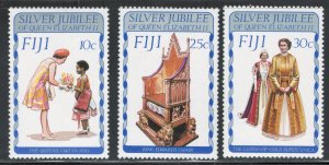 Fiji 1978 25th Anniversary of Coronation Queen Elizabeth II Scott # 371 - 373 MH