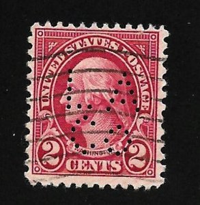 United States 1926 - U - LA CO perfins - Scott #634B *