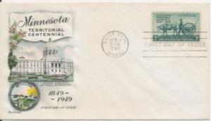 #981 Minnesota Territorial Centennial Hand Colored Fleetw...