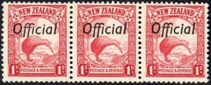 New Zealand SGO121 1d Mult Wmk opt OFFICIAL M/M Cat 22.50 pounds