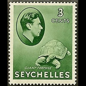 SEYCHELLES 1938 - Scott# 126 Tortoise 3c NH back toned