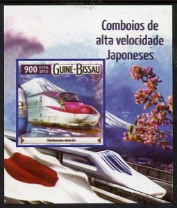 Guinea - Bissau 2015 Japanese High Speed Trains #3 imperf...