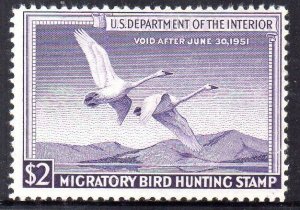 US RW17 1950 Duck Hunting Stamp, Mint Hinged