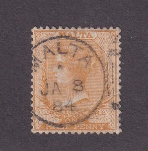 Malta Scott # 7 F-VF+ used light cancel with nice color scv $ 58 ! see pic !
