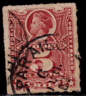 Chile Scott 27 Used Columbus Rouletted stamp