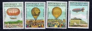 Central Africa Republic C282-85 NH 1983 Hot Air Balloons 