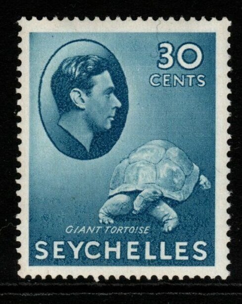 SEYCHELLES SG142a 1941 30c BLUE MTD MINT 