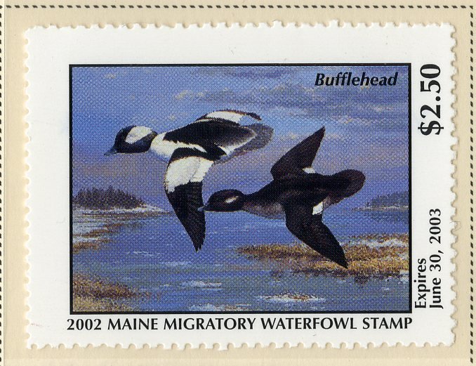 US ME19 MAINE STATE DUCK STAMP 2002 MNH  SCV $8.00 BIN $4.00