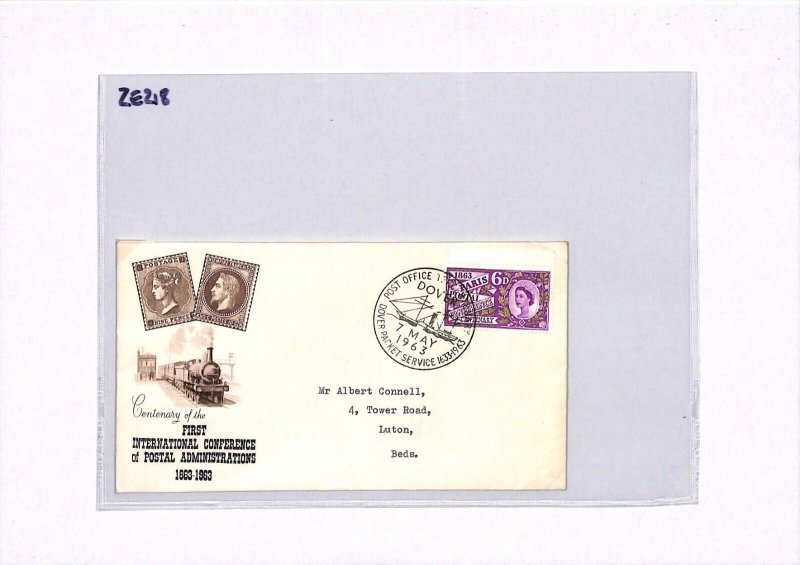 GB *POSTAL CONFERENCE* FDC 1963 DOVER PACKET SERVICE First Day Cover ZE218