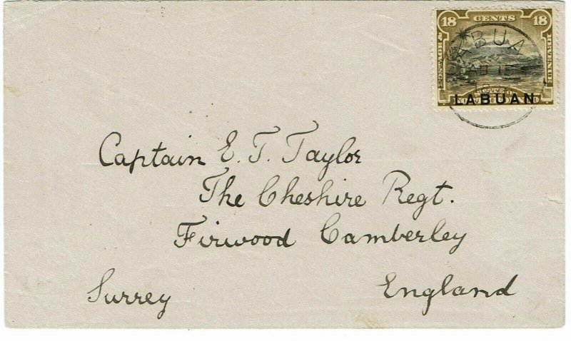 Labuan 1894 cover to England, SG 71, 900 pounds