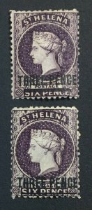 MOMEN: ST HELENA SG #11-12 1868,1873 MINT OG H LOT #60437