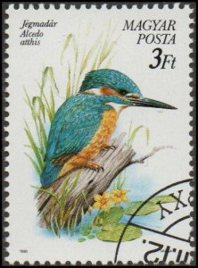 Hungary 3224 - Cto - 3fo Common Kingfisher (1990) +