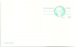 Scott# UX106 US Postal Card