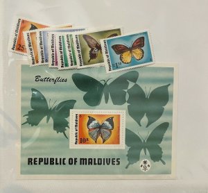Stamps Maldives Scott #584-592 nh