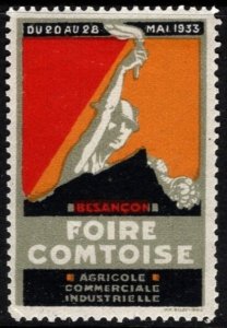 Vintage France Poster Stamp Besançon Franche-Comté Fair Agricultural Commercial
