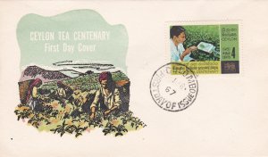 Ceylon # 405, Tea Centenary, First Day Cover