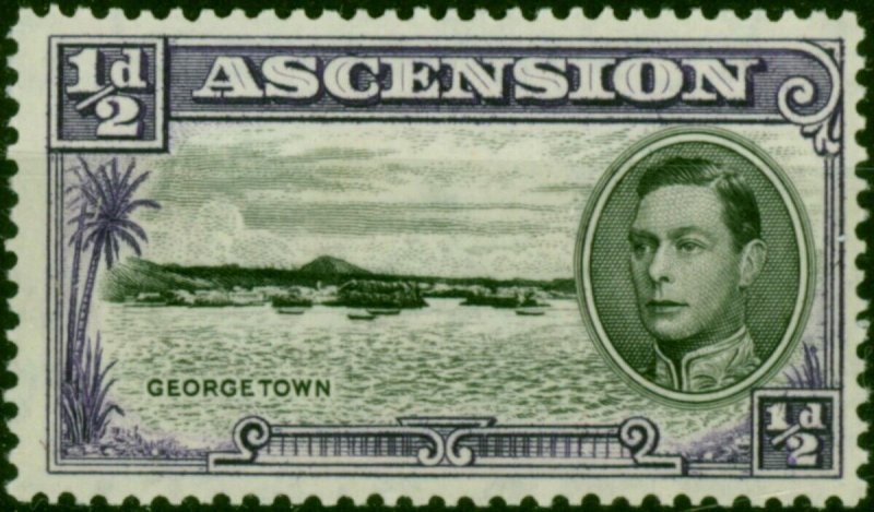 Ascension 1938 1/2d Black & Violet SG38 Fine MNH