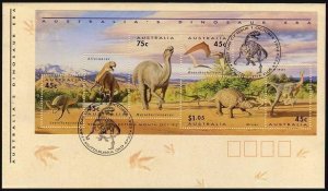 Australia 1347a FDC. Australia's Dinosaur Era,1993.