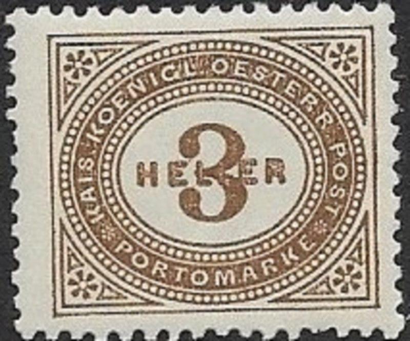 Austria 1899 Postage Due SC# J24 Mint Never Hinged Fine