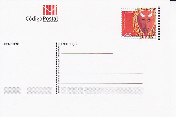 PORTUGAL POSTAL STATIONERY Masks  (2005)