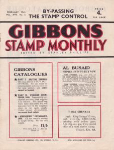 Gibbons Stamp Monthly February 1945 Very Good Condition No Tears All Pages