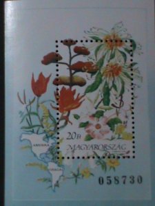 HUNGARY- -COLORFUL LOVELY WILD FLOWERS-MNH-S/S VF-LAST ONE HARD TO FIND