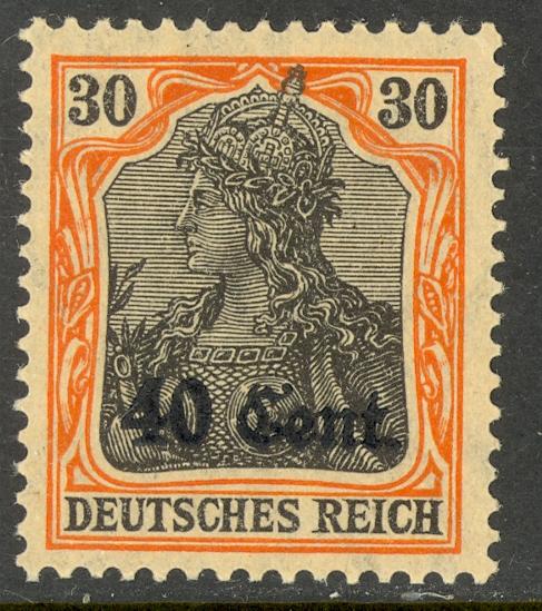 FRANCE 1916 WW1 GERMAN OCCUPATION 40c on 30pf GERMANIA Sc N21 MH