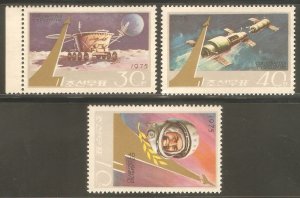 KOREA NORTH Sc# 1304 - 1306 MNH FVF Set3 Flight Astronaut Day Soviet Union