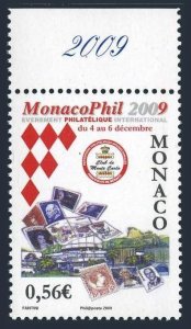 Monaco 2530,MNH. MonacoPhil 2009 Philatelic Exhibition.