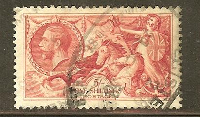 Great Britain, Scott #223, 5sh King George V, VF Ctr, Used