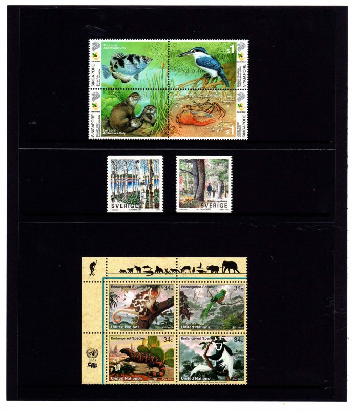 Nature's Collection Living Earth 2 Stamps Canada, Hong Kong, Ireland, Singapore