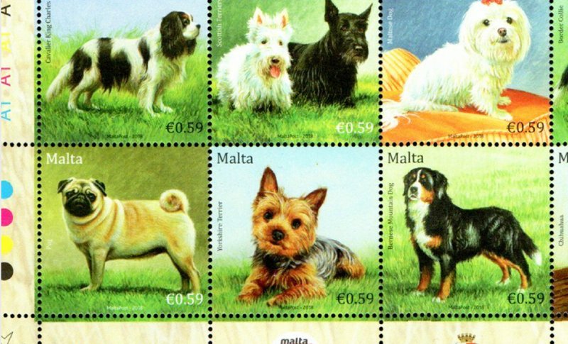 COLOR PRINTED MALTA 2011-2020 STAMP ALBUM PAGES (87 illustrated pages)