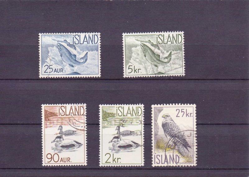 Iceland  Scott#  319-323  Used