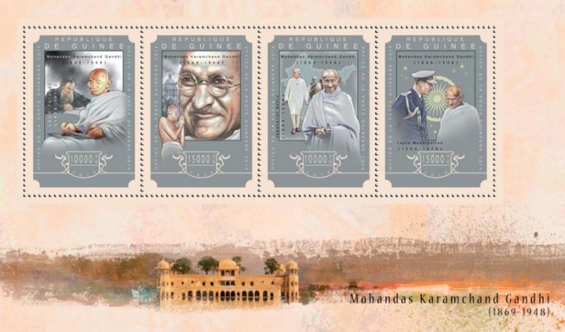 GUINEA 2014 SHEET GANDHI NOBEL PRIZE