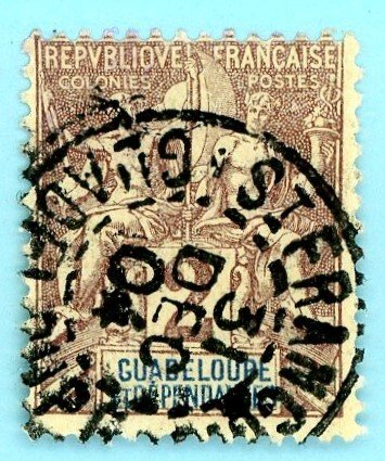 Guadeloupe, Scott #28, Used