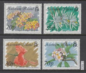 XG-AI420 ASCENSION ISLAND - Flowers, 1993 Flora. Nature, 4 Values MNH Set