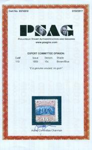 EDW1949SELL : USA 1869 Sc #119 Mint NG. Very Fresh & Scarce PSAG Cert Cat $1150