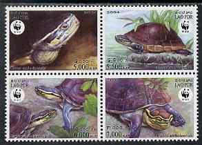 Laos 2004 WWF - Malayan Box Turtle perf set of 4 in se-te...