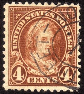 1923, US 4c, Martha Washington, Used, Sc 556