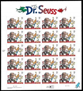 PCBstamps   US #3835 Sheet $7.40(20x37c)Theodore Seuss Geisel, MNH, (2)