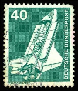 GERMANY Sc 1174 USED - 1975 40p - Space Laboratory