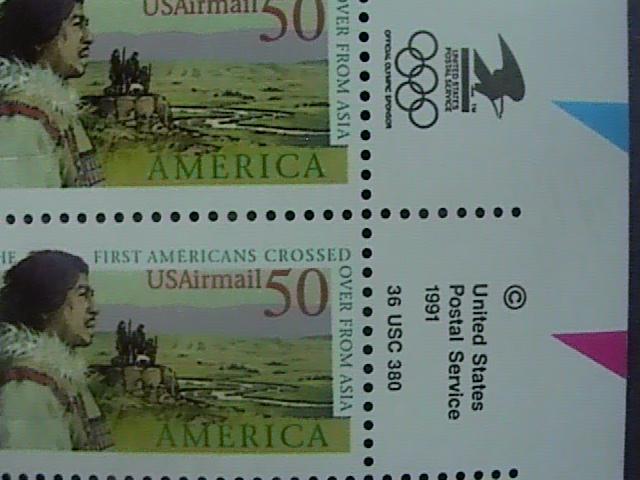 U.S.# C131-MINT/NEVER HINGED-PANE OF 50---PRE-COLOMBIAN AMERICA--AIR-MAIL---1991