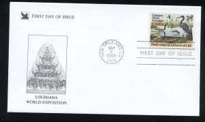 US 2086 Louisiana World Exposition UA Readers Digest cachet FDC