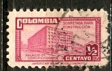 Colombia; 1946: Sc. # RA22: Used Single Stamp